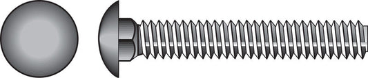 HILLMAN 1/4 in. X 4-1/2 in. L Hot Dipped Galvanized Steel Carriage Bolt 100 pk