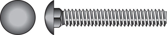 HILLMAN 5/16 in. X 4 in. L Hot Dipped Galvanized Steel Carriage Bolt 50 pk