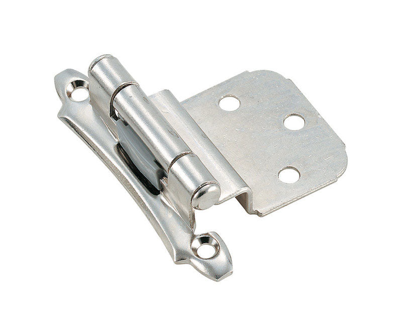 Amerock 2.12 in. W X 2.75 in. L Polished Chrome Silver Steel Self-Closing Hinge 2 pk