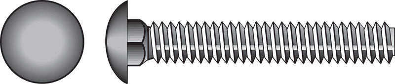 HILLMAN 3/8 in. X 6 in. L Hot Dipped Galvanized Steel Carriage Bolt 50 pk