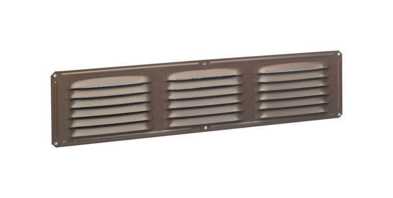 Air Vent 4 in. H X 16 in. L Brown Aluminum Undereave Vent