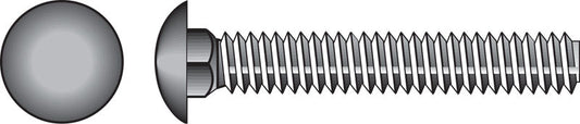 HILLMAN 1/2 in. X 6 in. L Hot Dipped Galvanized Steel Carriage Bolt 25 pk