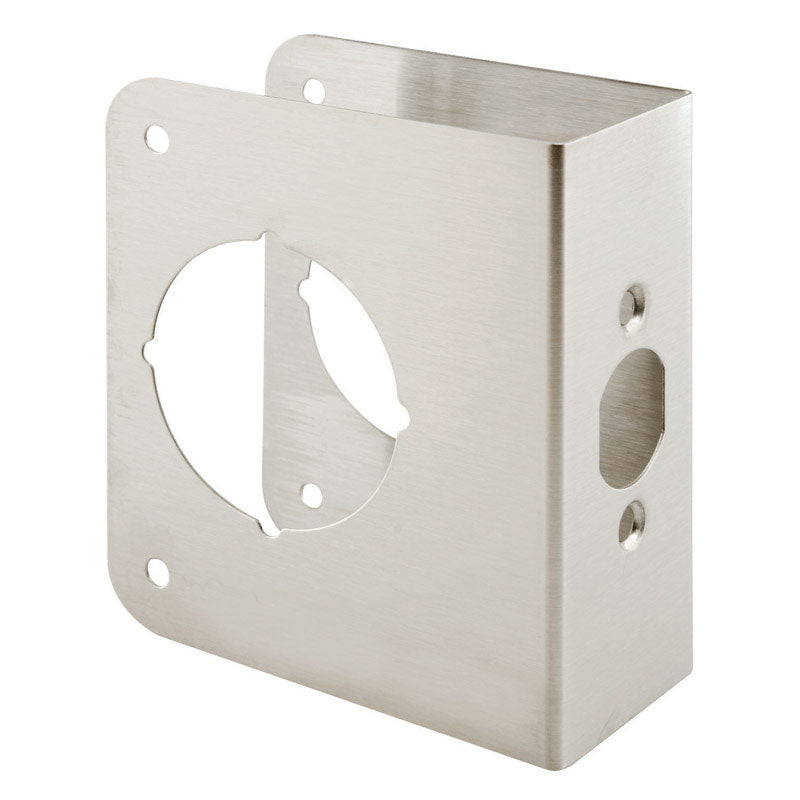 Prime-Line 4.5 in. H X 3.875 in. L Brushed Stainless Steel Stainless Steel Door Reinforcer