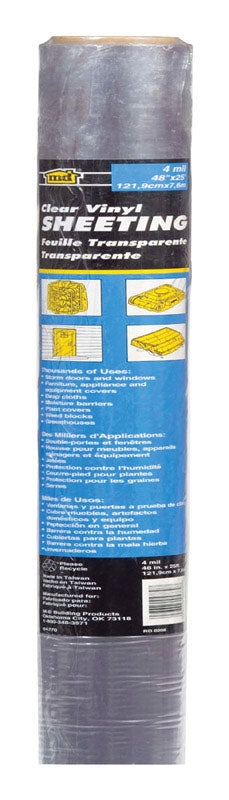M-D BUILDING PRODUCTS Clear Indoor and Outdoor Vinyl Sheeting 25 ft. W X 48 in. L