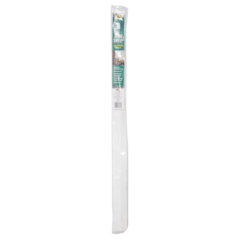 M-D BUILDING PRODUCTS White Aluminum Sweep For Doors 36 in. L X 2.5 in.