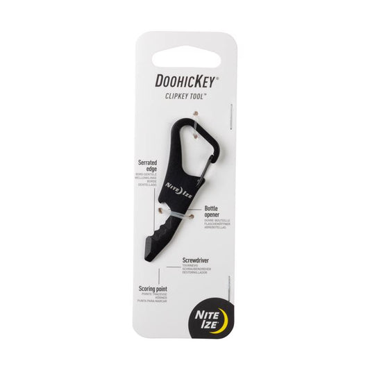 Nite Ize DoohicKey ClipKey 1.8 in. D Stainless Steel Black DoohicKey Multi Key Tool
