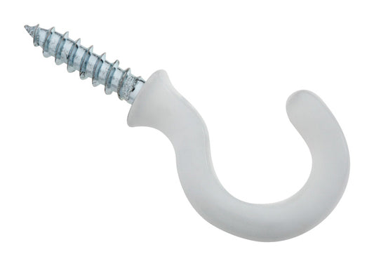 National Hardware Vinyl Coated White Steel 1-2/9 in. L Cup Hook 10 lb 50 pk