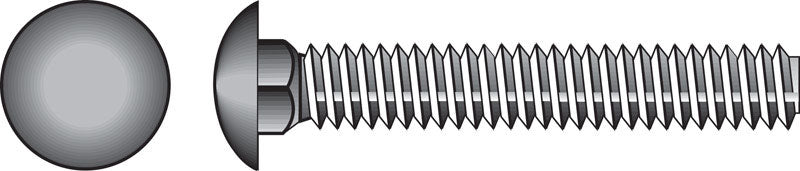 HILLMAN 1/4 in. X 1 in. L Zinc-Plated Steel Carriage Bolt 100 pk