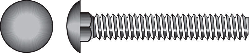 HILLMAN 1/4 in. X 1-1/4 in. L Zinc-Plated Steel Carriage Bolt 100 pk