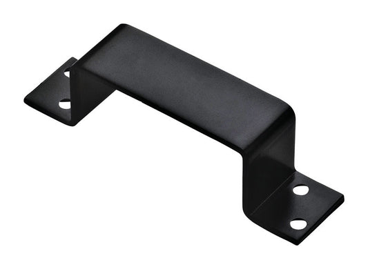 National Hardware 1.5 in. L Gloss Black Hot Rolled Steel Closed Bar Holder 1 pk