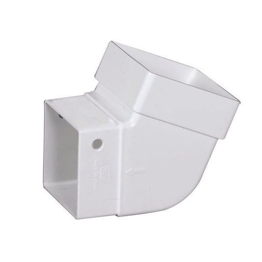 Amerimax 3.88 in. H X 3.63 in. W X 3.63 in. L White Vinyl U Gutter Elbow