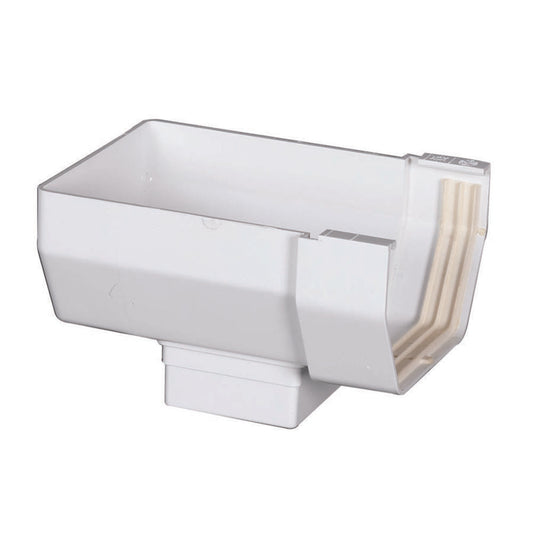 Amerimax 3.5 in. H X 5 in. W X 9 in. L White Vinyl K Gutter Outlet