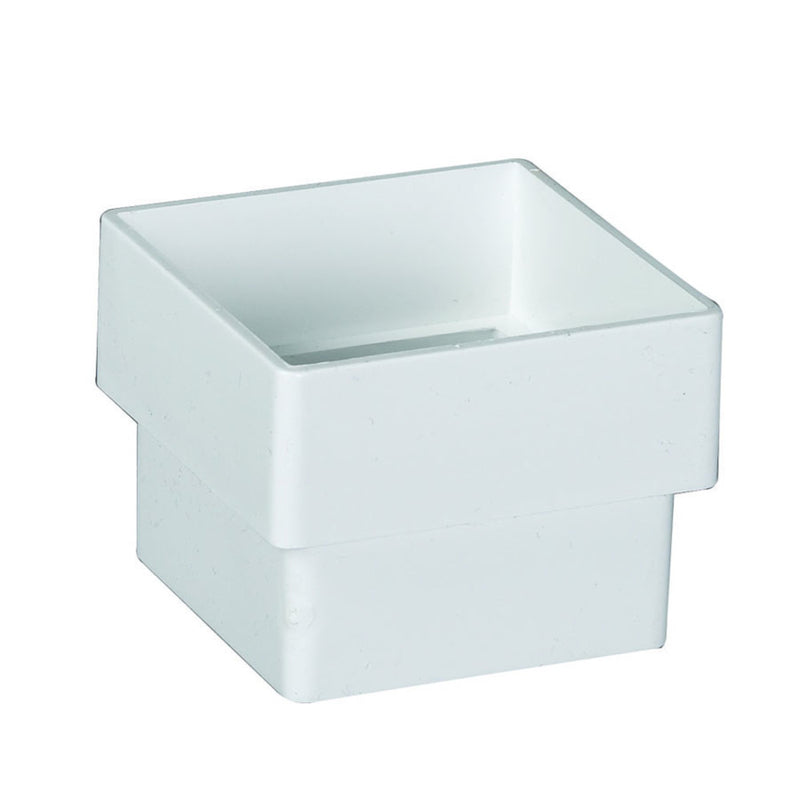 Amerimax 2.6 in. H X 2 in. W X 2 in. L White Vinyl U Downspout Connector