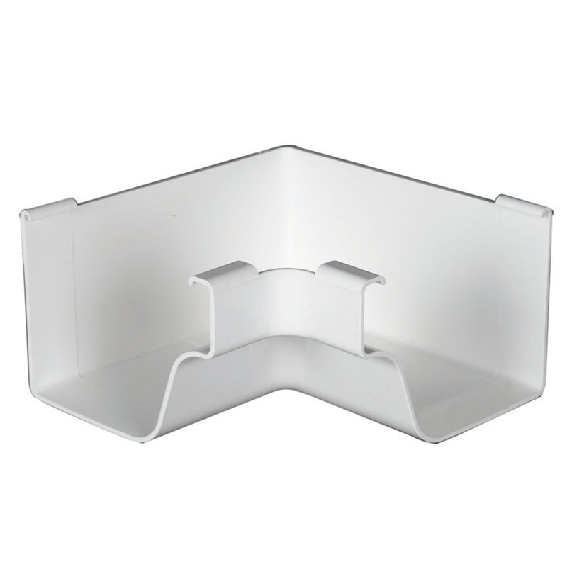 Amerimax 5 in. W X 6.25 in. L White Vinyl K Inside Miter