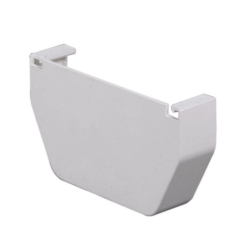 Amerimax 5.8 in. H X 4.5 in. W X 5 in. L White Vinyl U Gutter End Cap