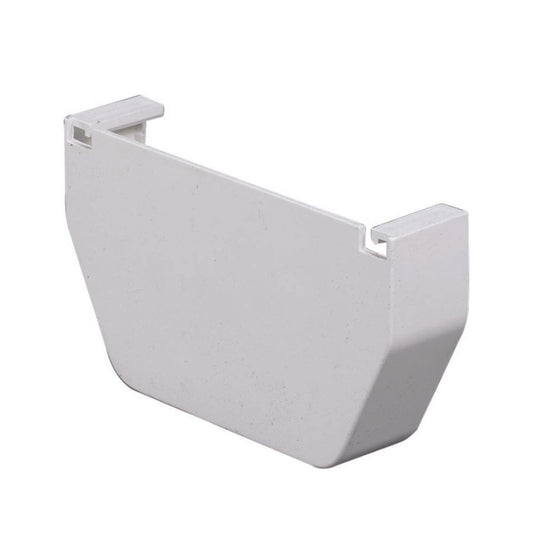Amerimax 5.8 in. H X 4.5 in. W X 5 in. L White Vinyl U Gutter End Cap