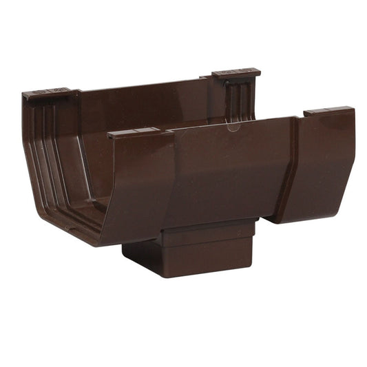 Amerimax 6.25 in. H X 5 in. W X 9 in. L Brown Vinyl U Gutter Drop Outlet