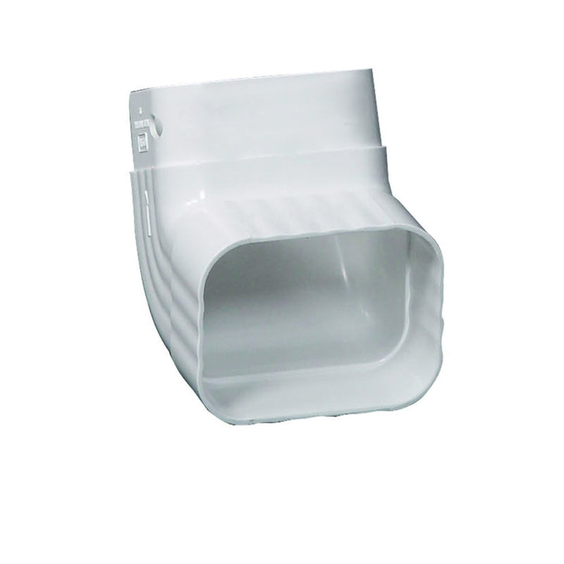 Amerimax 3 in. H X 4 in. W X 5.5 in. L White Vinyl A Gutter Elbow