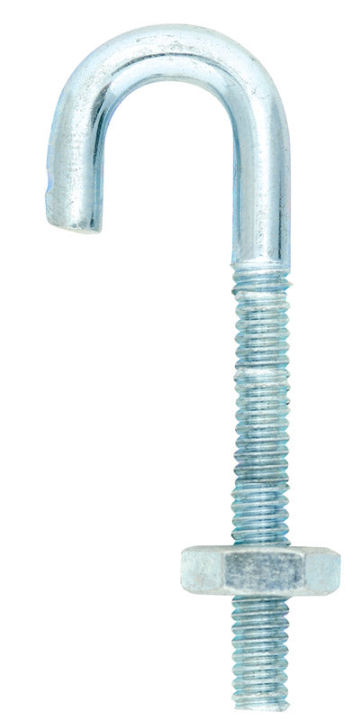Hampton Medium Zinc-Plated Silver Zinc 0.625 in. L J-Bolt 110 lb 1 pk
