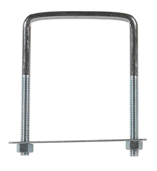 Hampton 3/8 in. X 3.7 in. W X 5 in. L Coarse Zinc-Plated Steel Lumber Size Square Bend U-Bolt