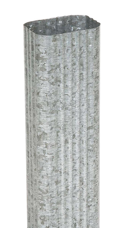 Amerimax 2 in. H X 3 in. W X 120 in. L Metallic Galvanized Steel K Downspout
