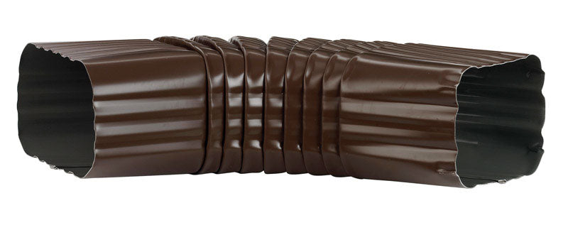 Amerimax 2 in. H X 3 in. W X 9 in. L Brown Aluminum B Downspout Elbow