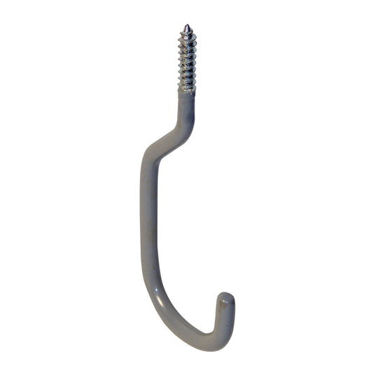 Crawford 6 in. L Vinyl Coated Gray Steel Medium Bike Hook Hook 20 lb. cap. 2 pk