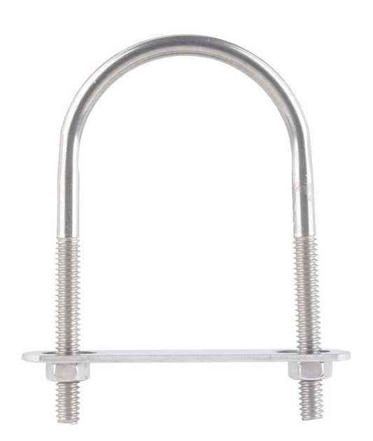 Hampton 1/4 in. X 2 in. W X 3-1/2 in. L Coarse Stainless Steel U-Bolt