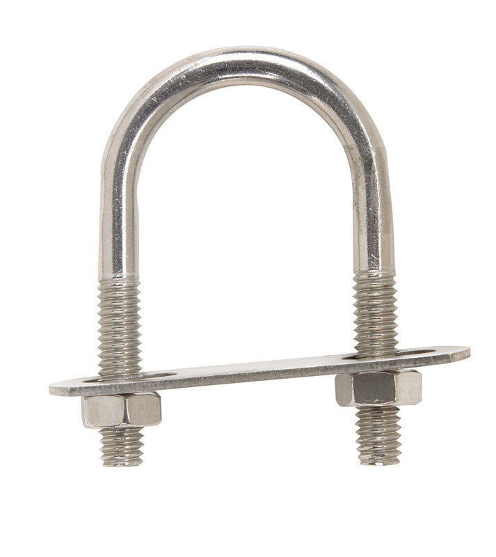 Hampton 5/16 in. X 1-3/8 in. W X 2-1/2 in. L Coarse Zinc-Plated Stainless Steel U-Bolt