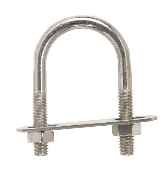 Hampton 5/16 in. X 1-3/8 in. W X 2-1/2 in. L Coarse Zinc-Plated Stainless Steel U-Bolt