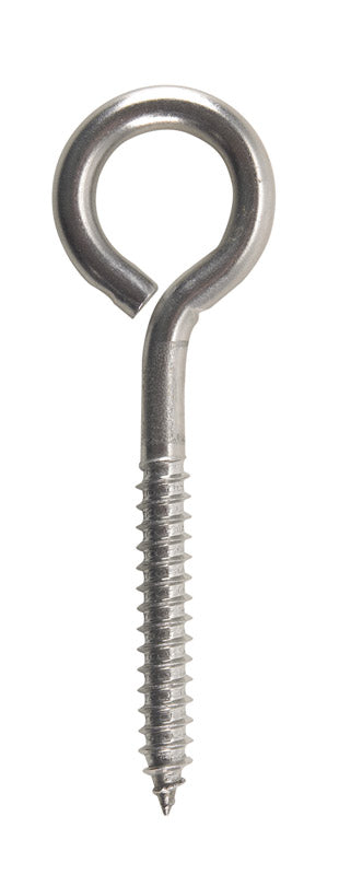Hampton 5/16 in. X 4 in. L Stainless Stainless Steel Lag Thread Eyebolt