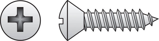 HILLMAN No. 6 Ga. X 3/4 in. L Phillips Oval Head Sheet Metal Screws 100 pk