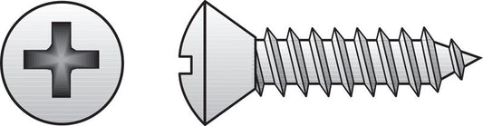 HILLMAN No. 8 Ga. X 1-1/4 in. L Phillips Oval Head Sheet Metal Screws 100 pk