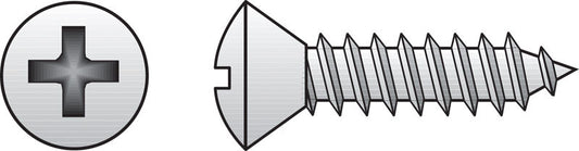 HILLMAN No. 8 Ga. X 2 in. L Phillips Oval Head Sheet Metal Screws 12 pk