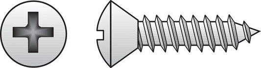 HILLMAN No. 10 Ga. X 1 in. L Phillips Oval Head Sheet Metal Screws 100 pk