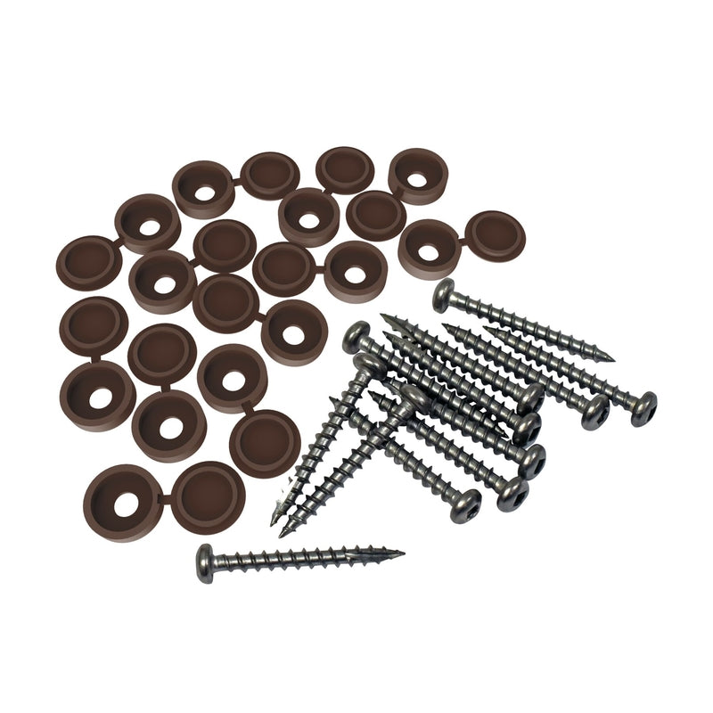 Barrette Outdoor Living No. 8 X 1.5 in. L Square Brown Coarse Screen Panel Fastener Kit 12 pk