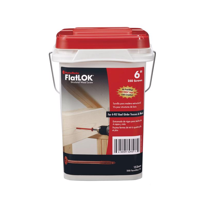FastenMaster FlatLok No. 14 X 6 in. L Torx Ttap Epoxy Coarse Wood Screws 250 pk