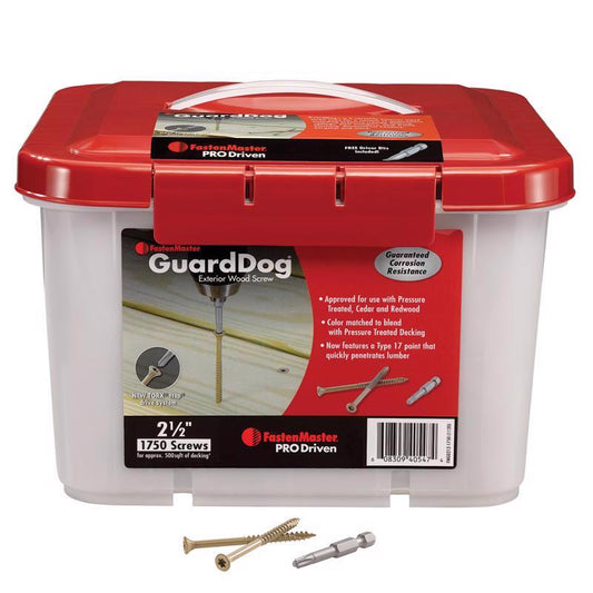 FastenMaster GuardDog No. 10 X 2-1/2 in. L Gold Torx Ttap Bugle Head Deck Screws 1750 pk