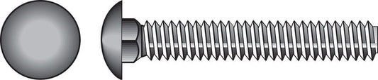 HILLMAN 0.375 in. X 1-1/2 in. L Stainless Steel Carriage Bolt 25 pk