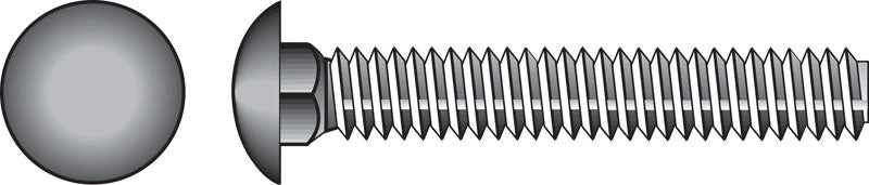 HILLMAN 0.375 in. X 2-1/2 in. L Stainless Steel Carriage Bolt 25 pk
