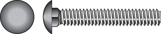 HILLMAN 0.375 in. X 2-1/2 in. L Stainless Steel Carriage Bolt 25 pk