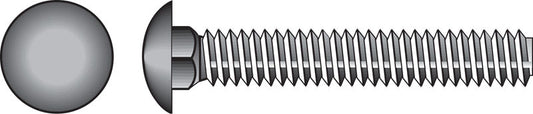 HILLMAN 1/2 in. X 2-1/2 in. L Stainless Steel Carriage Bolt 25 pk