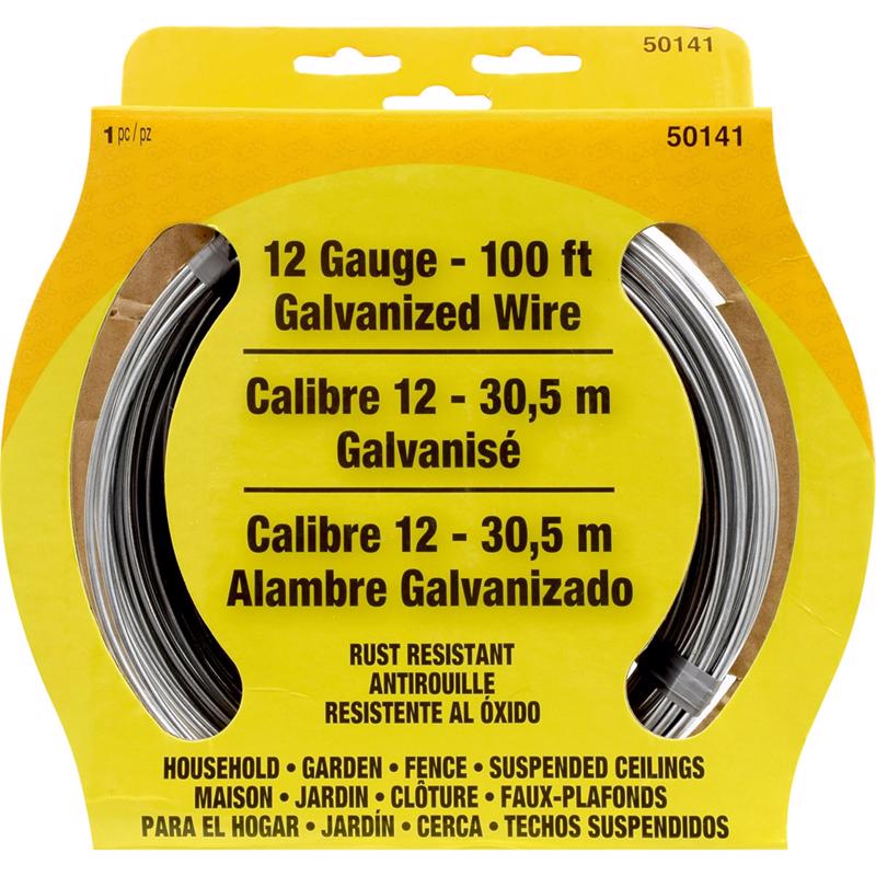 HILLMAN OOK 100 ft. L Galvanized Steel 12 Ga. Wire