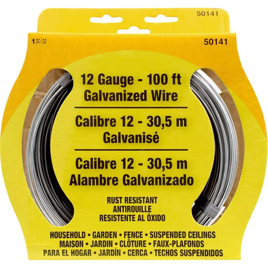 HILLMAN OOK 100 ft. L Galvanized Steel 12 Ga. Wire