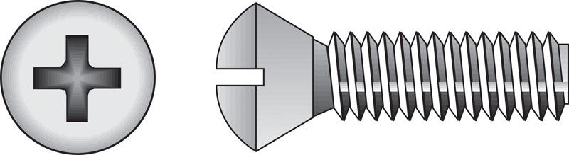 HILLMAN No. 6-32 Ga. X 1/2 in. L Phillips Oval Head Stainless Steel Machine Screws 100 pk