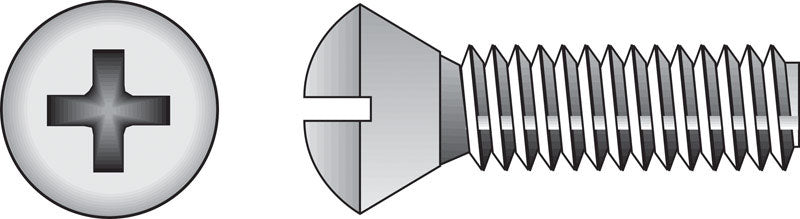 HILLMAN No. 1/4-20 in. X 1 in. L Phillips Oval Head Stainless Steel Machine Screws 100 pk