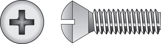 HILLMAN No. 1/4-20 Ga. X 1-1/2 in. L Phillips Oval Head Stainless Steel Machine Screws 100 pk