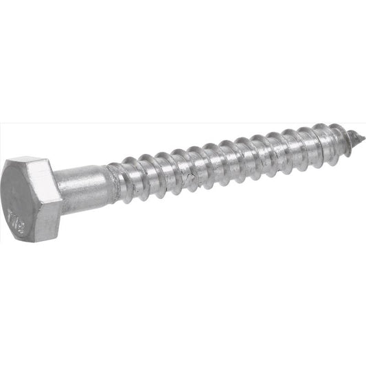 HILLMAN 1/2 in. X 5 in. L Hex Stainless Steel Lag Screw 25 pk