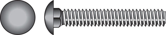 HILLMAN 0.375 in. X 4 in. L Stainless Steel Carriage Bolt 25 pk