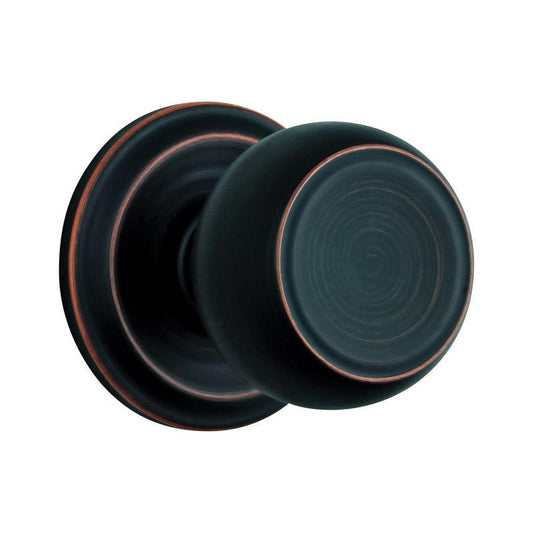 Brinks Push Pull Rotate Stafford Oil Rubbed Bronze Passage Knob KW1 1.75 in.